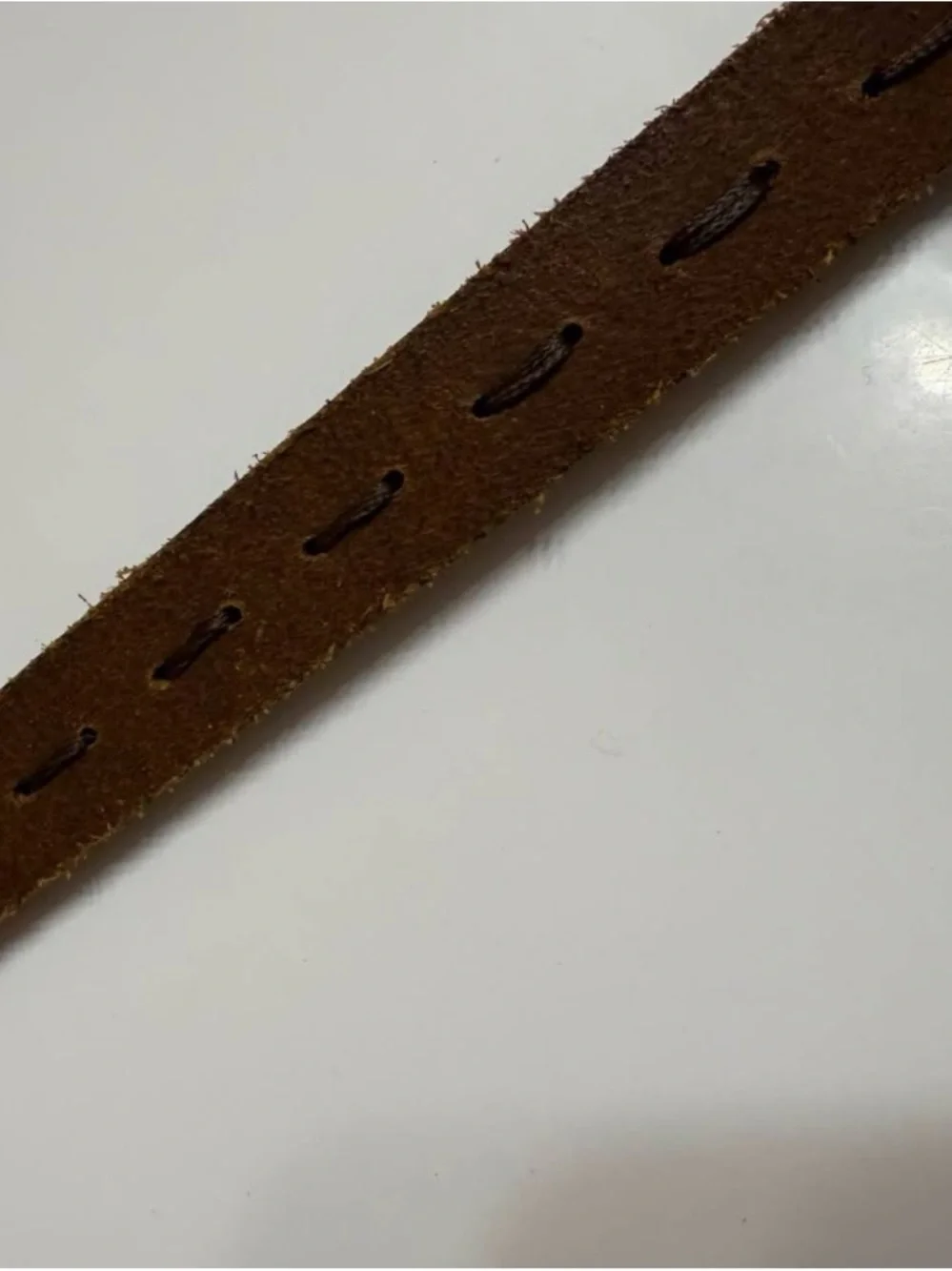 Banana Republic Dark Brown Leather Belt with Brass Chain Trim